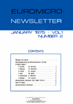 Go to journal home page - Euromicro Newsletter